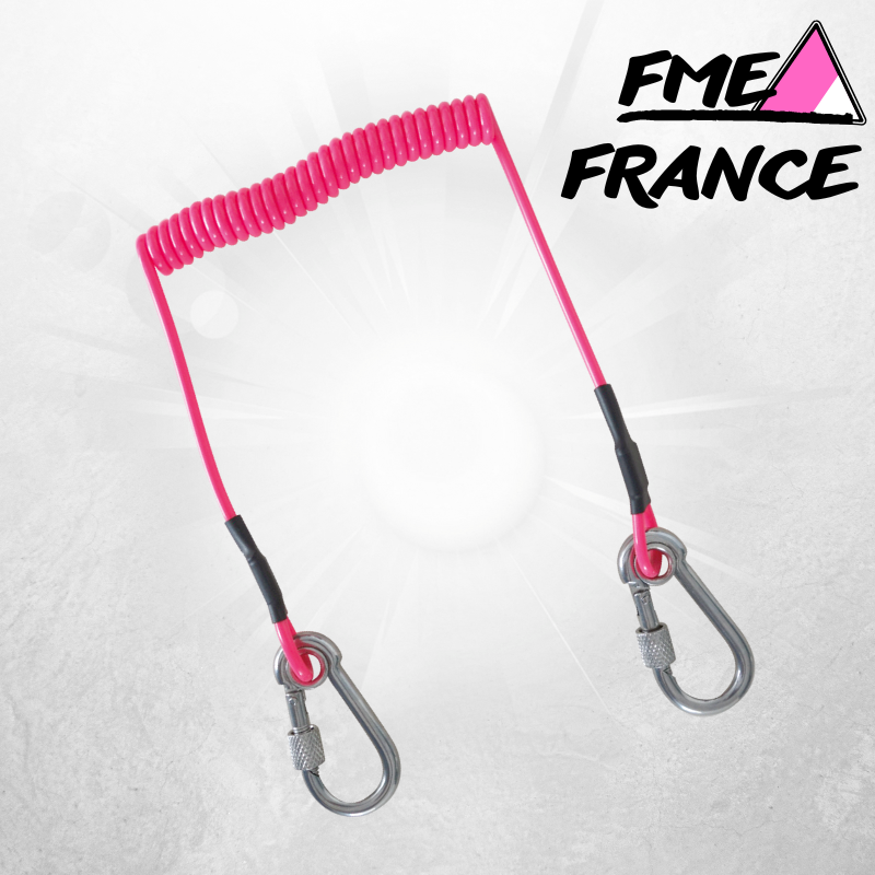 Cordon-fme-france-a-spirales-avec-mousquetons